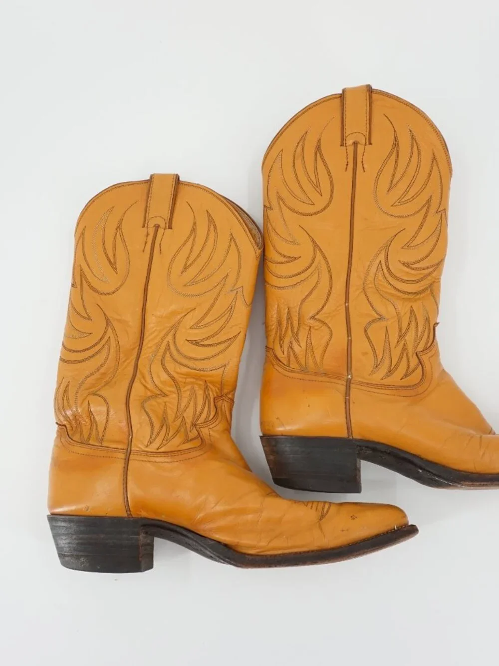 Share Justin Western Boots Brown Leather Style # T778 Men's Size 9D